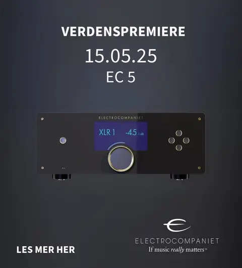 Electrocompaniet ec 5 verdenspremiere forforsterker nyhet